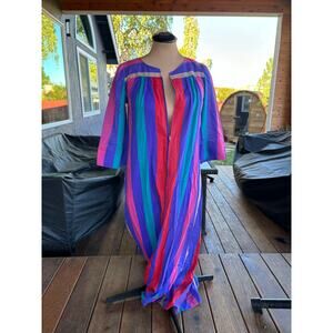 Tammy True Vintage House Dress Sz. S - 80s, Maxi, House Coat, Colorful, Gown